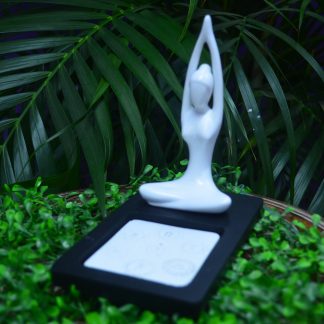 Incensário Relevo Yoga Mod C 16cm Resina Porta Incenso Vareta