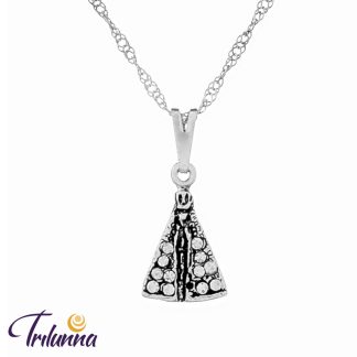 Gargantilha N. Sra. Aparecida C/Strass 20mm Prata