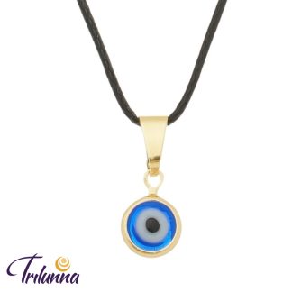 Gargantilha Olho Grego 6mm Dourado Cordão