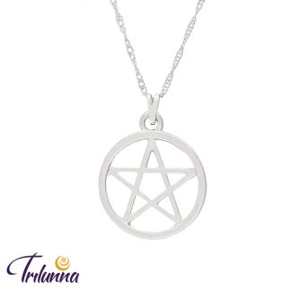 Gargantilha Pentagrama C/Aro 17mm Prata
