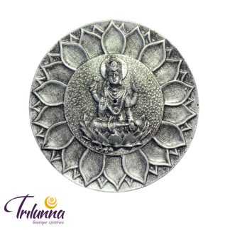 Incensário Redondo 10Cm - Lakshmi - Prata