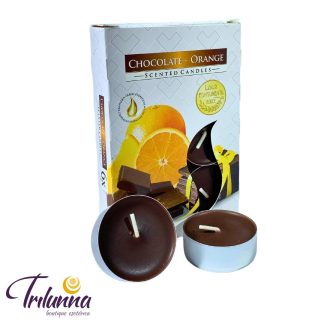 Vela Rechaud 6Un - Chocolate/Orange