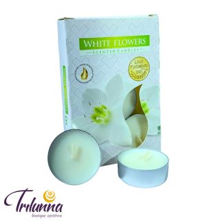 Vela Rechaud 6Un - White Flowers