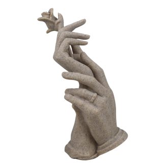 Estatueta 28cm Mãos/Flor