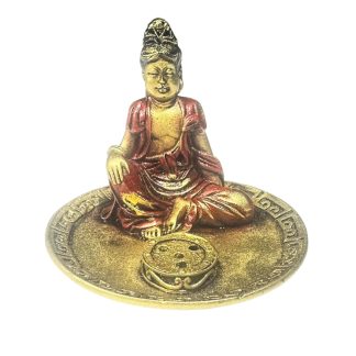Incensário Redondo Kuanyin Dourado