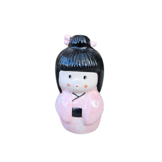 Kokeshi Porcelana Rosa 8cm