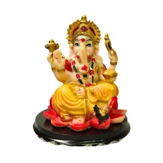 Ganesha Colorido 12cm Estátua Decorativa de Resina