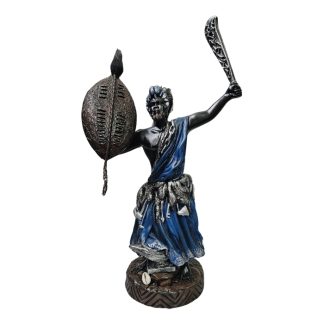 Estátua Ogum Artesanal em Resina 35cm Proteção, Força e Caminhos Abertos