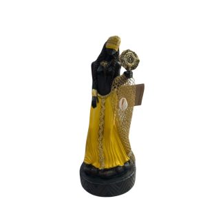 Estátua Oxum Artesanal em Resina 24cm Amor, Prosperidade e Harmonia Espiritual
