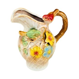 Vaso Jarro Decorativo em Porcelana Colorido com Pássaros 20cm