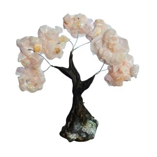 Árvore De Resina 12cm Quartzo Rosa