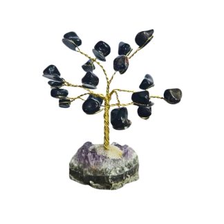 Árvore De Pedra C/ Arame Mini 10cm Ônix