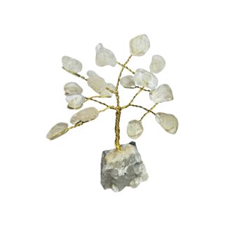 Árvore De Pedra C/ Arame Mini 10cm Cristal