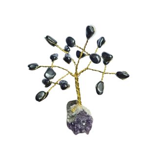 Árvore De Pedra C/ Arame Mini 10cm Hematita