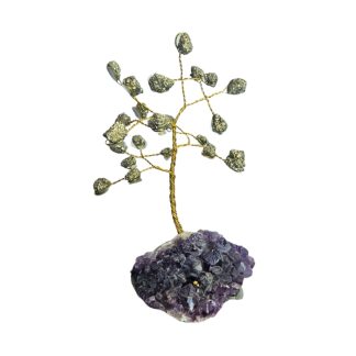 Árvore De Pedra C/ Arame 15cm Pirita