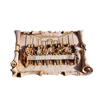 Santa Ceia 26cm Quadro de Pendurar Resina Decoração