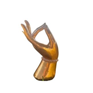 Mão Budista 24cm Dourado Resina Decoração