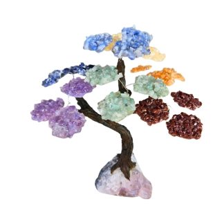 Árvore de Pedras 25cm 7 Chakras Modelo Novo