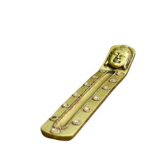 Incensário Régua Buda Tibetano Dourado Canaleta Strass