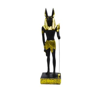 Estátua Decorativa Deus Anúbis 29Cm Dourado