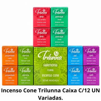 Incenso Cone Trilunna Caixas Variadas Cx C/12 Un