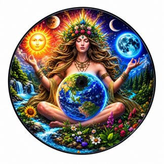 Incensário Vidro Bowl Deusa Gaia Sol E Mundo