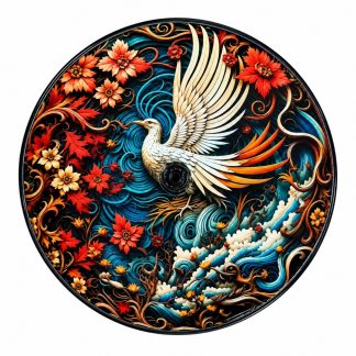 Incensário Vidro Bowl Fenix C/Flor E Água