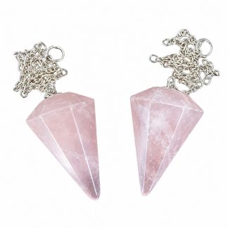Pêndulos De Pedras Quartzo Rosa C/2
