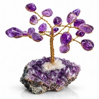 Árvore De Pedra C/ Arame Mini 10cm Ametista